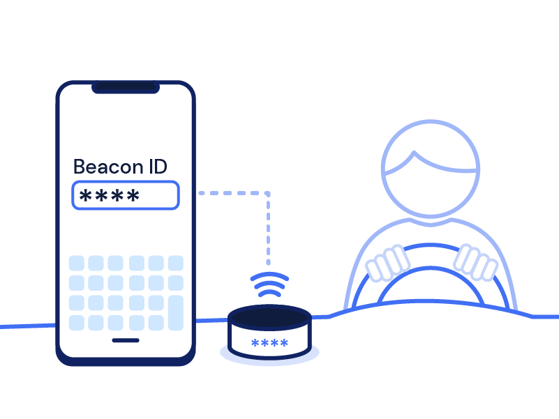 BLE Beacon connects with AutoBeacon App
